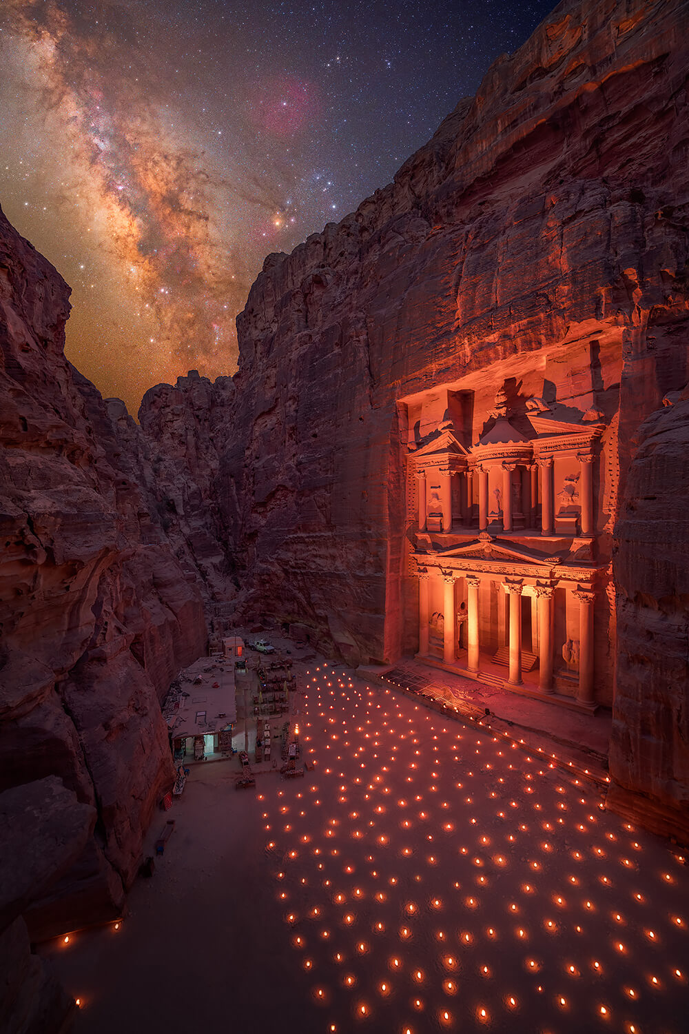Petra by night candlelight