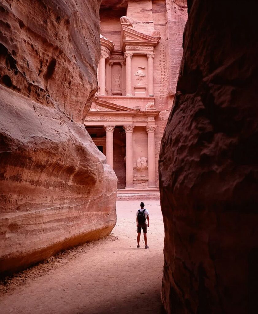 Introducing Petra - The Rose Red City The Treasury in Petra Jordan at sunrise – a must-see highlight from the Petra Jordan Travel Guide