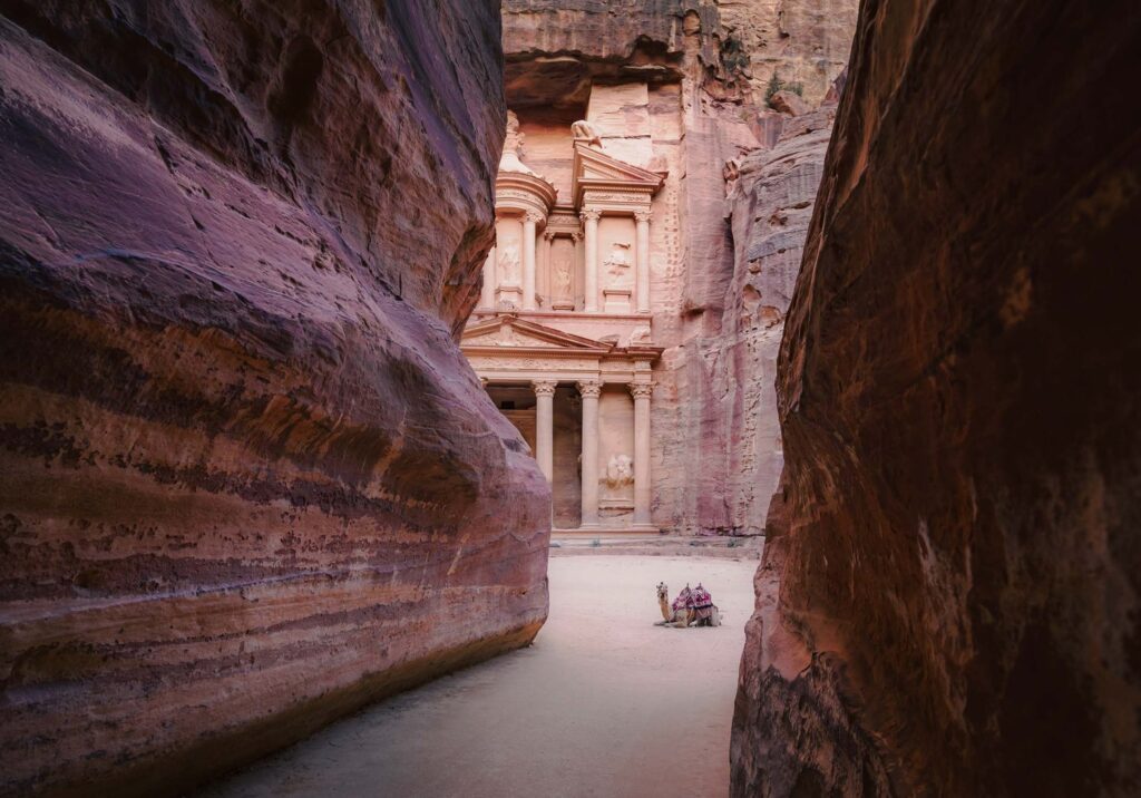 The Treasury - Al khazneh - Petra Landmark The Treasury - Al khazneh - Petra Landmark