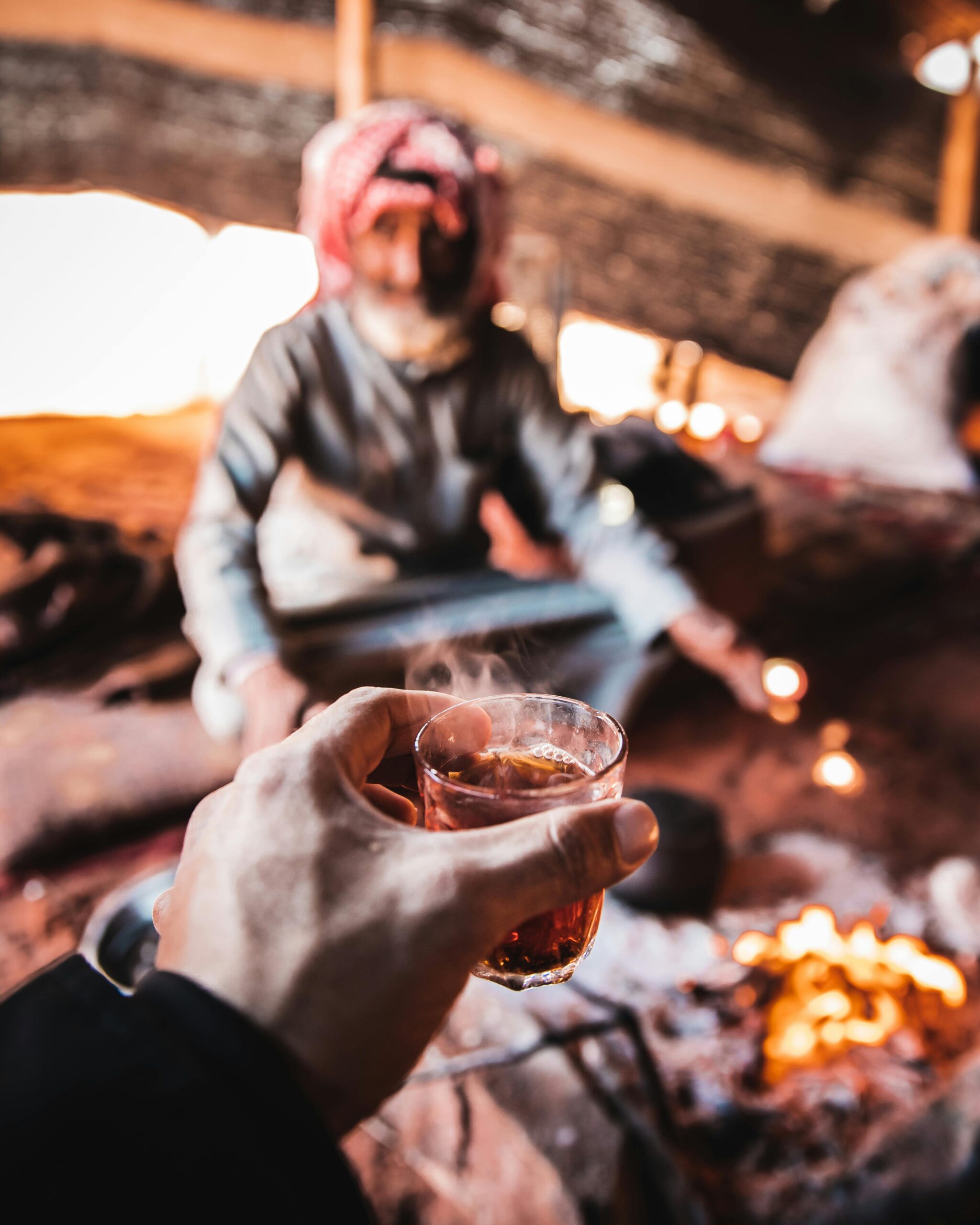 Enjoying Tea in Wadi Rum